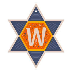 Star of david w banner PNG Design