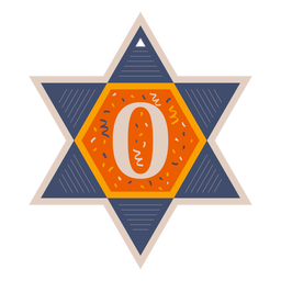 Star of david zero banner PNG Design