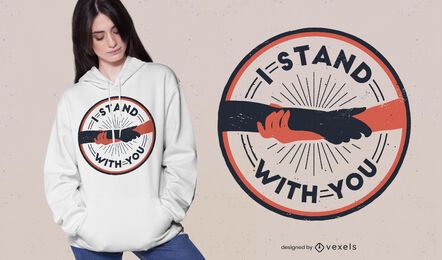 Estoy contigo diseño de camiseta