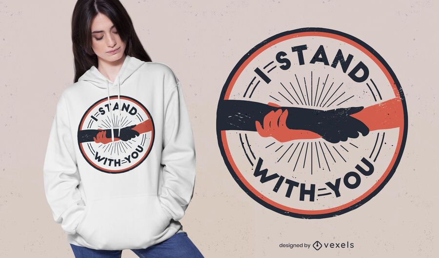 eu estou com você design de t-shirt eu estou com você design de t-shirt