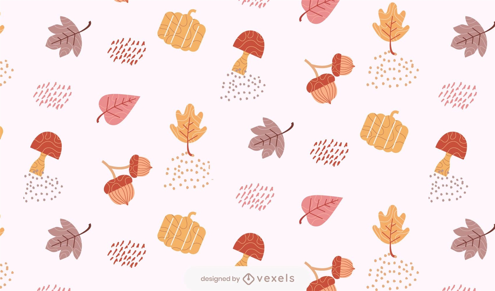 diseño de patrón de hojas de otoño