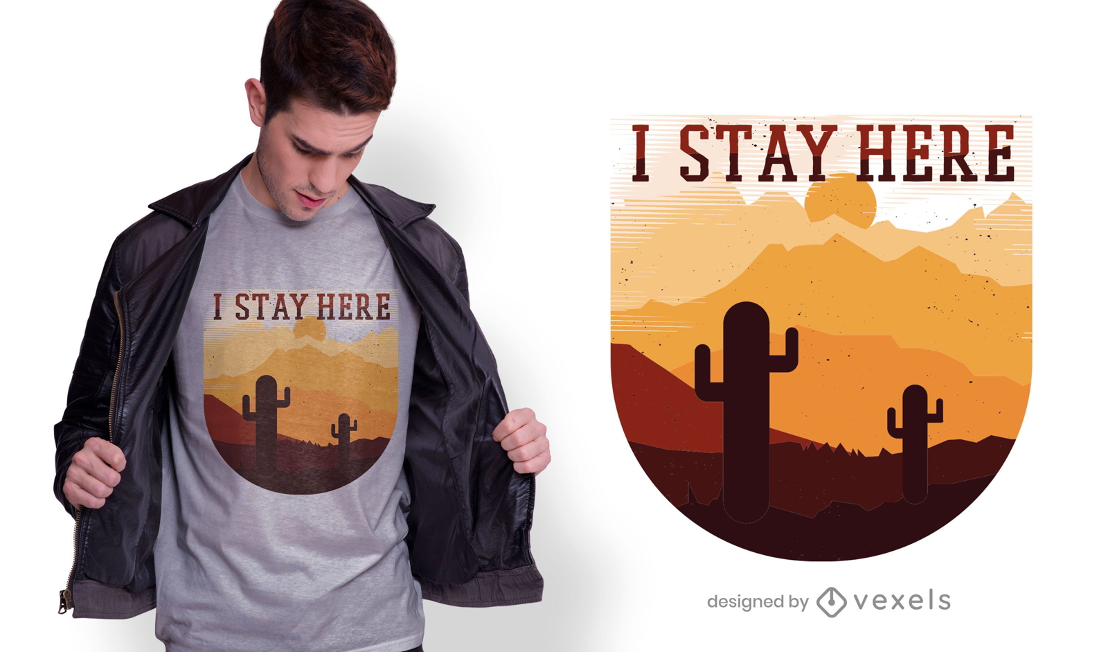 Desert Sunset Quote T-Shirt Design