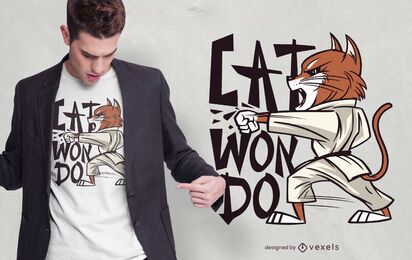 Taekwondo Cat T-shirt Design Taekwondo Cat T-shirt Design