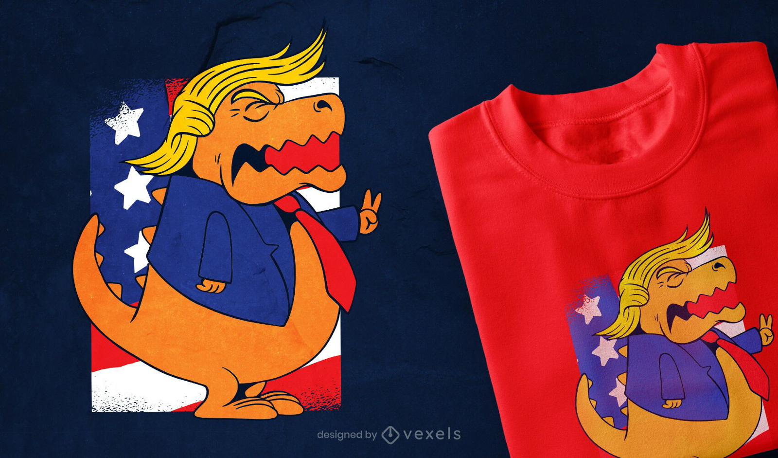 Design de camisetas Trump T-rex