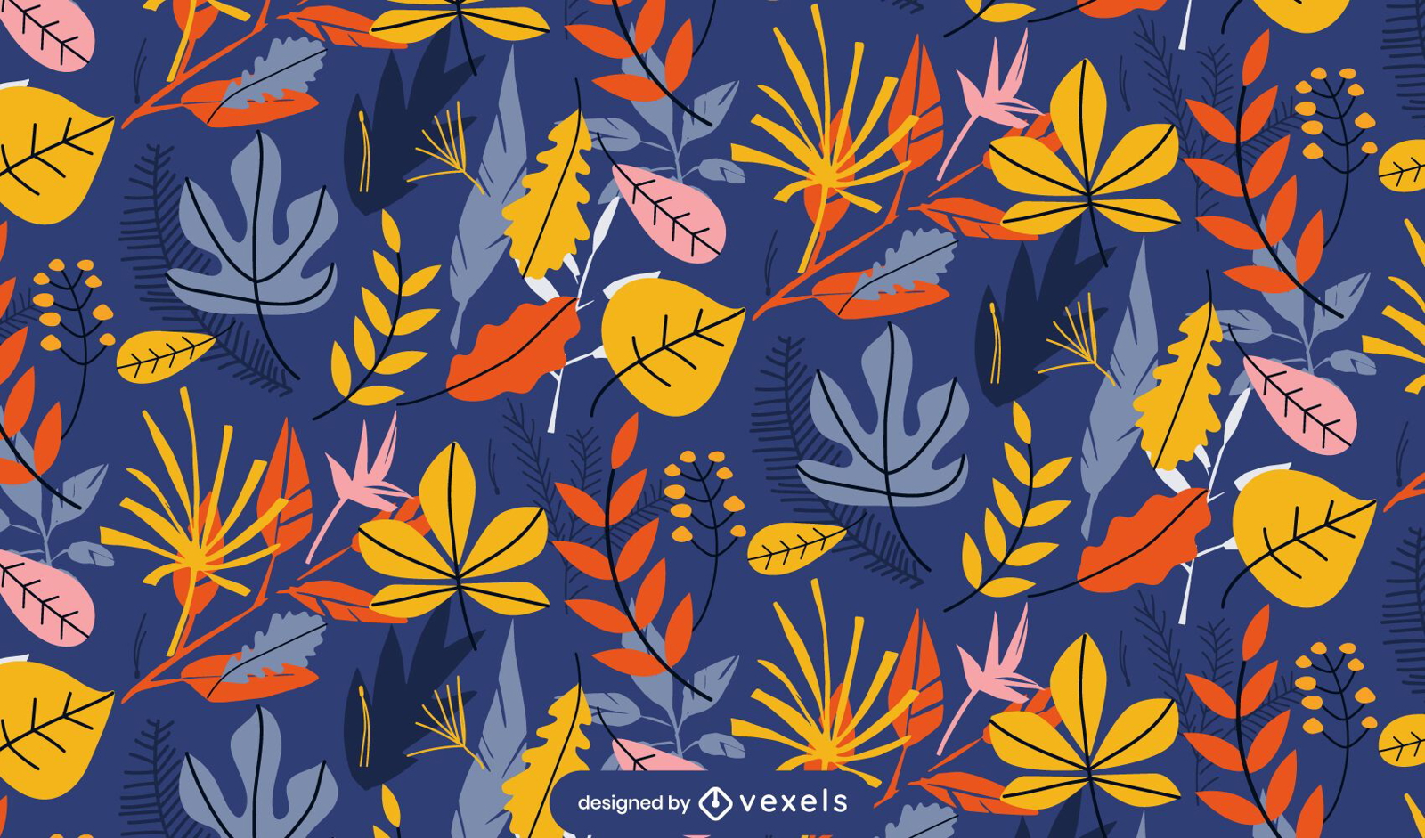 fall leaves pattern design