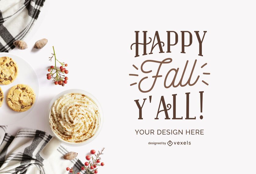 autumn fall mockup composition autumn fall mockup composition