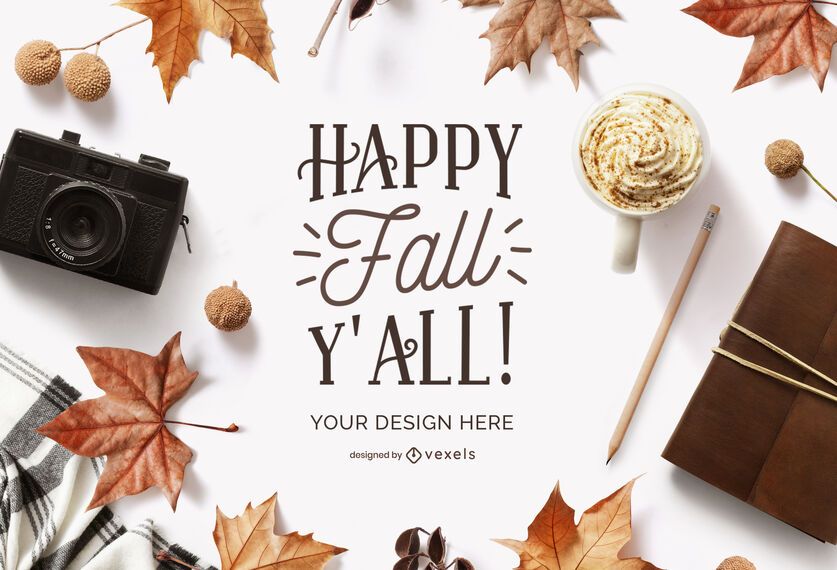 fall mockup composition fall mockup composition