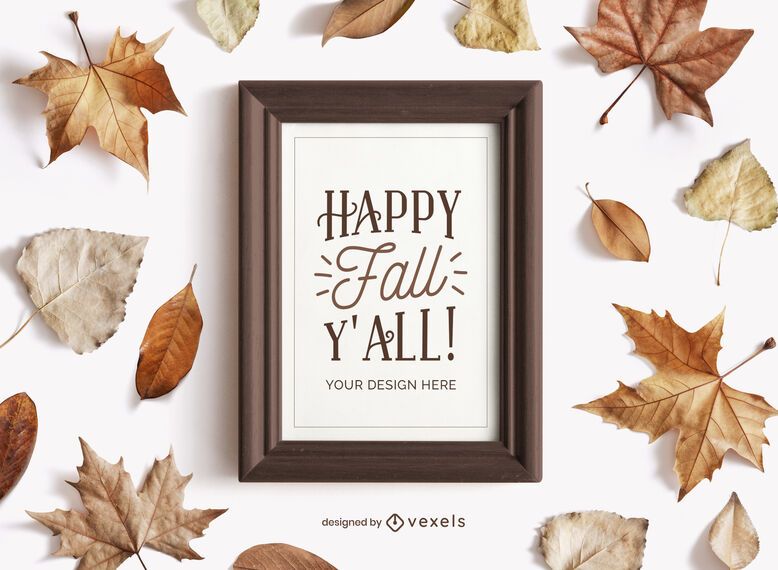 fall frame mockup composition fall frame mockup composition