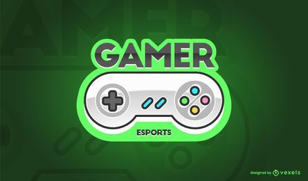 Design de logotipo de controlador de jogos Design de logotipo de controlador de jogos
