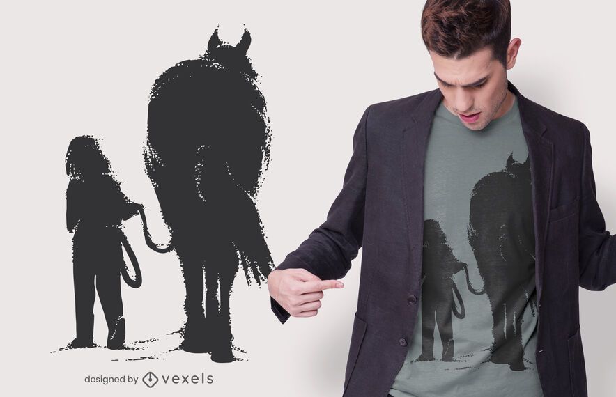Girl with Horse T-shirt Design Girl with Horse T-shirt Design