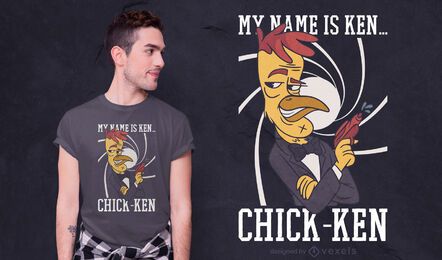 Chicken Spy Quote T-shirt Design