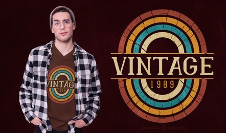 Diseño de camiseta vintage 1989 Diseño de camiseta vintage 1989