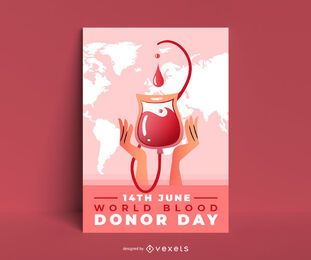 Design de pôster de doador de sangue