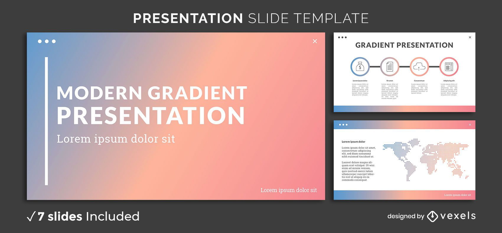 Modern Gradient Presentation Template - Vector Download