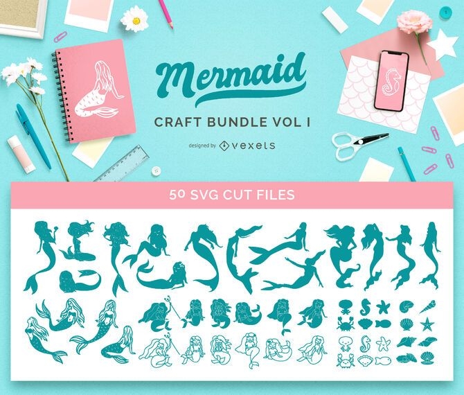 Download Mermaid Craft Bundle Vol1 Vector Download
