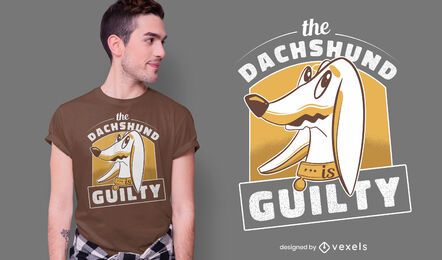 Design de t-shirt culpado dachshund Design de t-shirt culpado dachshund