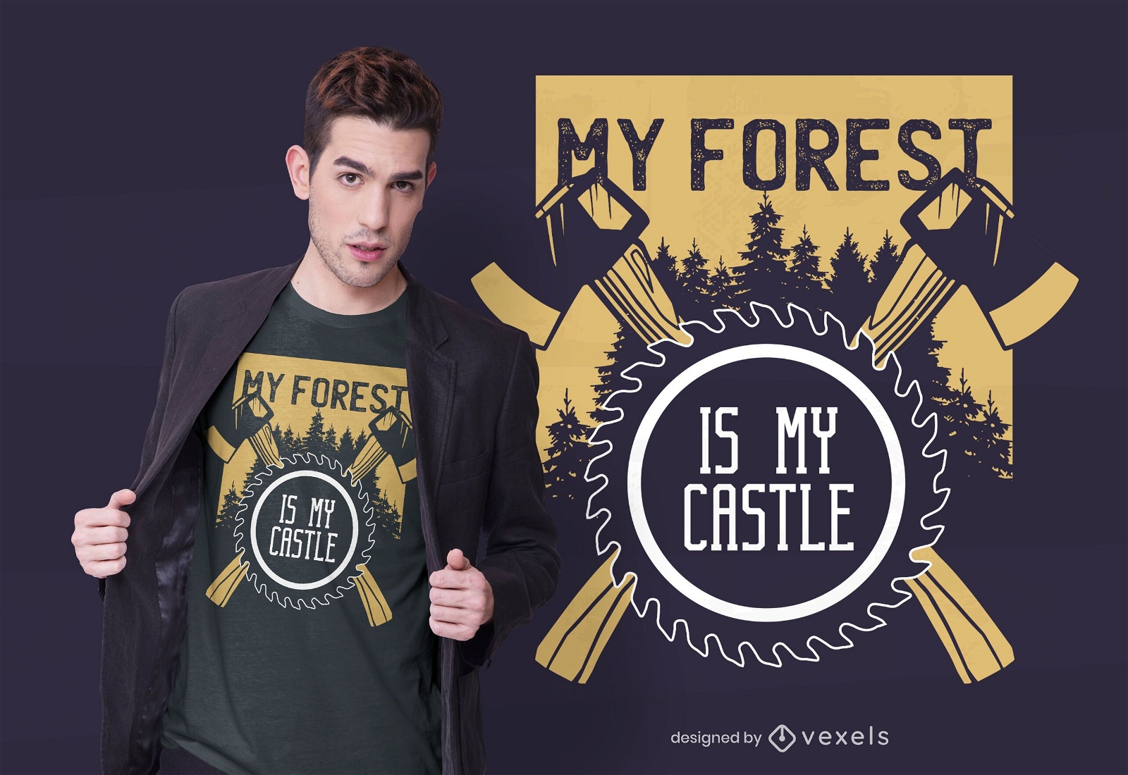 Meu design de camiseta da floresta