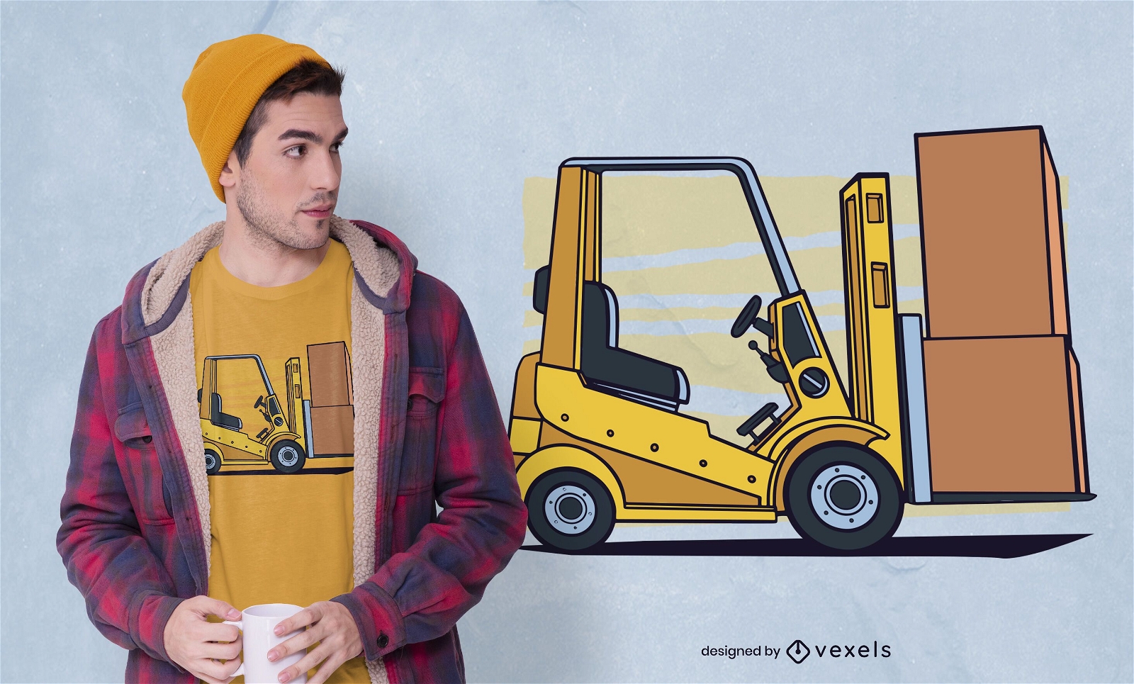Forklift t-shirt design