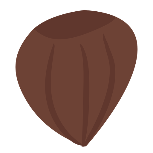 Acorn without cap flat icon PNG Design