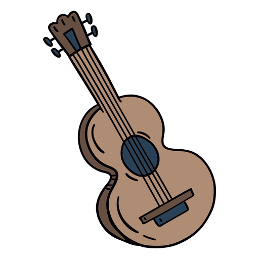 Guitarra acústica desenhada à mão Desenho PNG