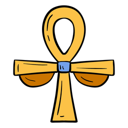 Símbolo de Egipto dibujado a mano ankh Diseño PNG