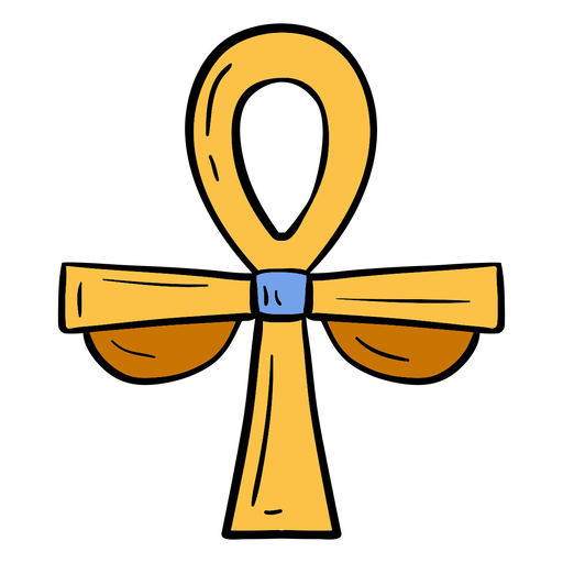 Símbolo do Egito desenhado à mão de Ankh