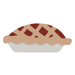 Tarta de manzana plana Diseño PNG
