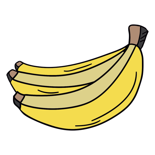 Bananenhand Gezeichnete Frucht Transparenter Png Und Svg Vektor