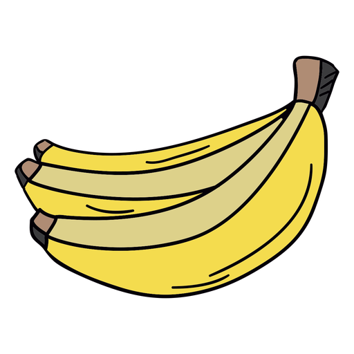 Bananenhand gezeichnete Frucht PNG-Design