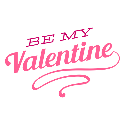 Seien Sie mein Valentinstag-Schriftzug-Design PNG-Design