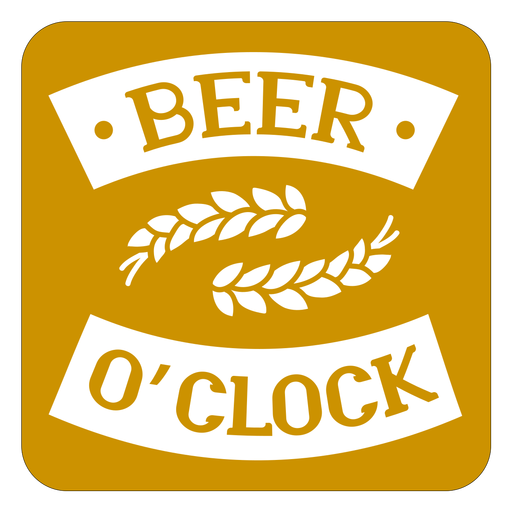 Design de montanha-russa quadrada marrom cerveja oclock