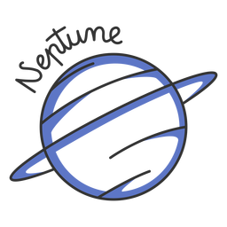 Blue neptune simple solar system planet PNG Design