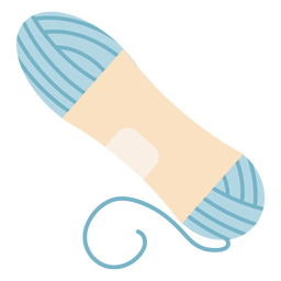 Blue yarn spool flat icon PNG Design