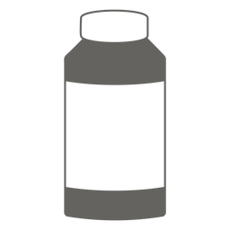 Garrafa com ícone cinza de tampa Desenho PNG