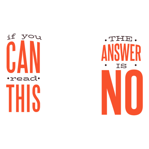 Can read this answer no quote PNG Design