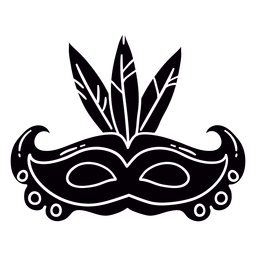 Carnival mask hand drawn symbol stencil PNG Design