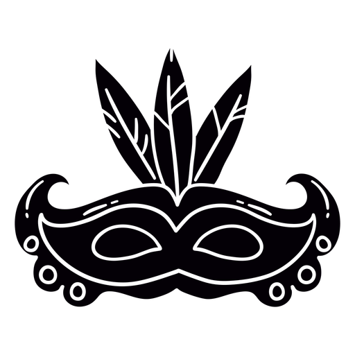 Handgezeichnete Symbolschablone der Karnevalsmaske PNG-Design