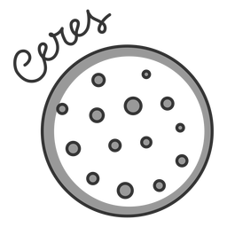 Ceres planeta enano del sistema solar simple Diseño PNG