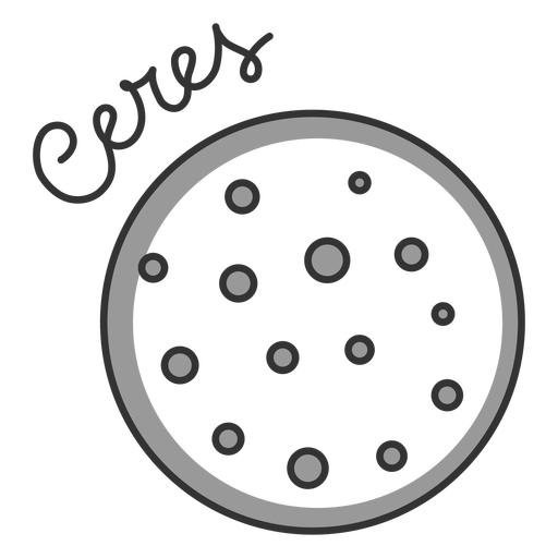 Ceres einfaches Sonnensystem Zwergplanet PNG-Design