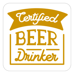 Design de montanha-russa quadrada para bebedor de cerveja certificado Desenho PNG