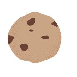 Chocolate chip cookie flat PNG Design Transparent PNG