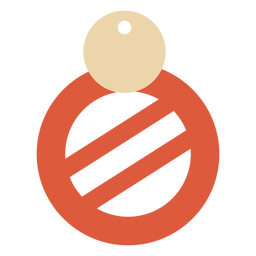 Brinco de couro com linha diagonal circular Desenho PNG