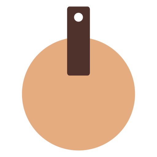 Circle leather earring flat