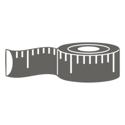Cloth tape measure grey flat PNG Design