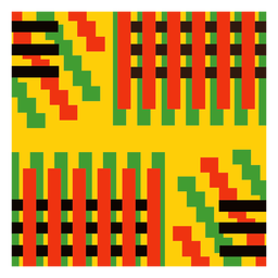 Composición de kente de rayas de colores Diseño PNG