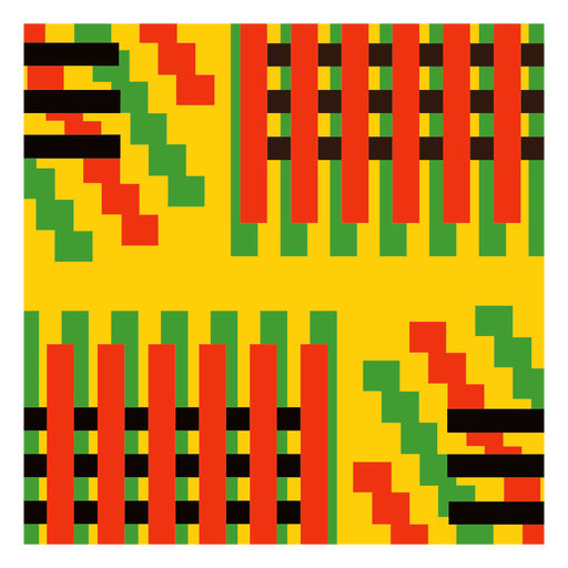 Colored stripe kente composition PNG Design