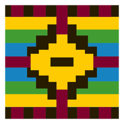 Colorful diamond kente composition PNG Design