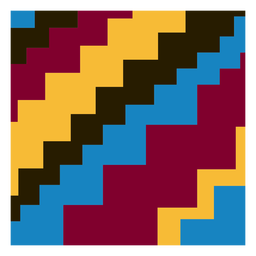Composición colorida del patrón de escalera kente Diseño PNG