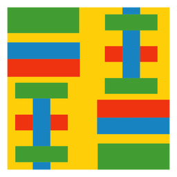 Colorful strip kente composition PNG Design