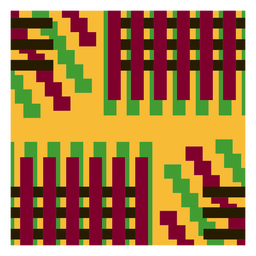 Composición de kente de rayas de colores Diseño PNG